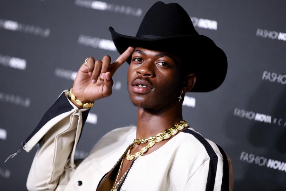 File: Lil Nas X attends the Fashion Nova x Cardi B Collection Launch Party at Hollywood Palladium on May 08, 2019 in Los Angeles, California. (Photo by Rich Fury/Getty Images)