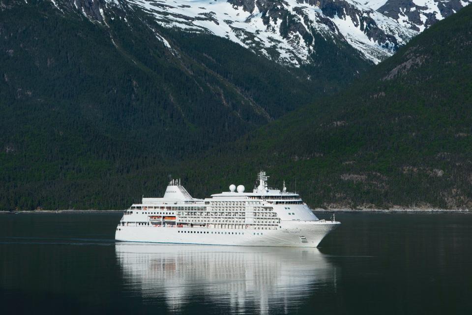 Silver Shadow cruising in a Fjord.
