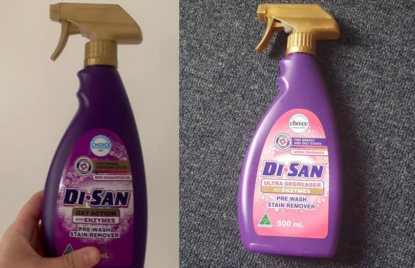 The Oxy Action and the Degreaser Di Sanm pre Wash Stain Removers difference hack