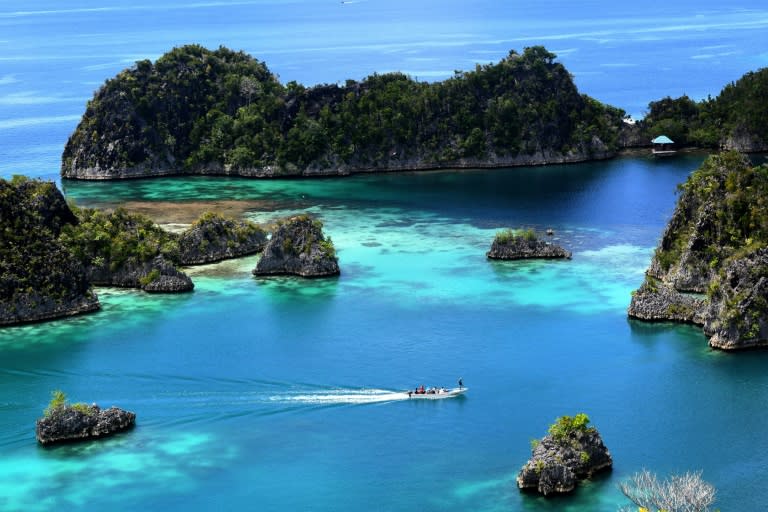 Raja Ampat -- which means Four Kings in Indonesian --- is made up of 1,500 islands and is home to about 1,400 varieties of fish and 600 species of coral -- making it one of the most biodiverse marine habitats on earth