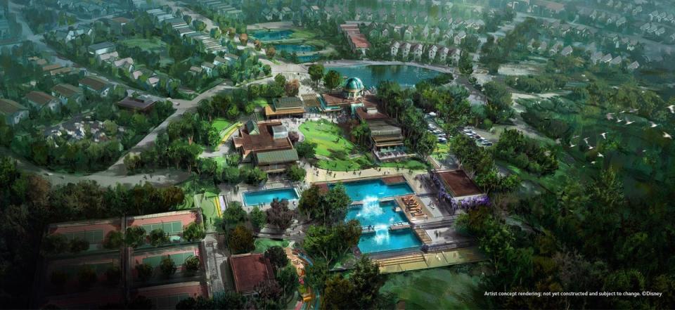 Aerial rendering of Asteria, a new Storyliving by Disney community coming to North Carolina (Storyliving by Disney)
