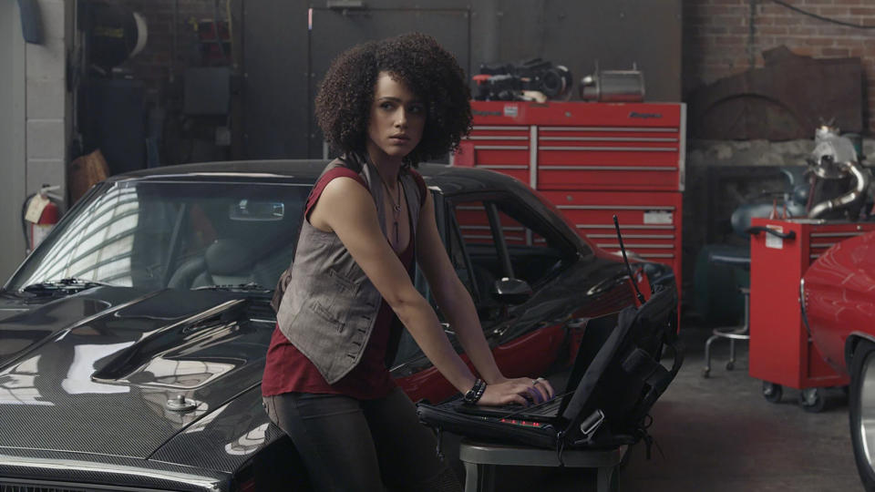 Nathalie Emmanuel plays computer hacker Ramsey in the 'Fast & Furious' franchise. (Credit: Universal)