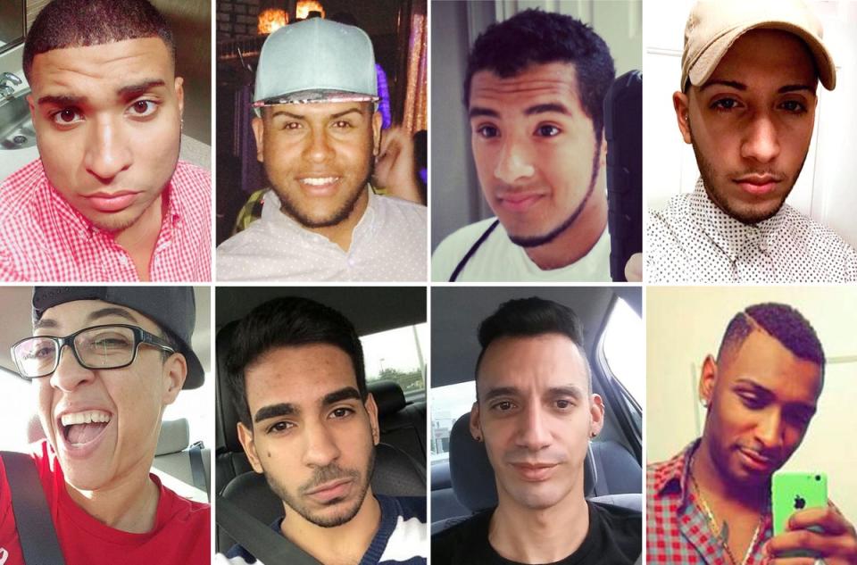 Stanley Manolo Almodvar III, Peter O. Gonzalez-Cruz, Luis Vielma and Luis Omar Ocasio-Capo (top row left to right) Kimberly Morris, Juan Ramon Guerrero, Eric Ivan Ortiz-Rivera and Eddie Jamoldroy Justice (bottom row left to right) (PA)