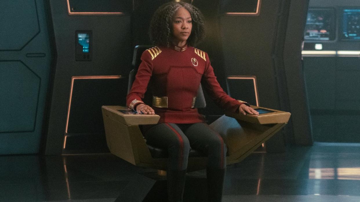  Michael Burnham in the future in the Star Trek: Discovery finale. 