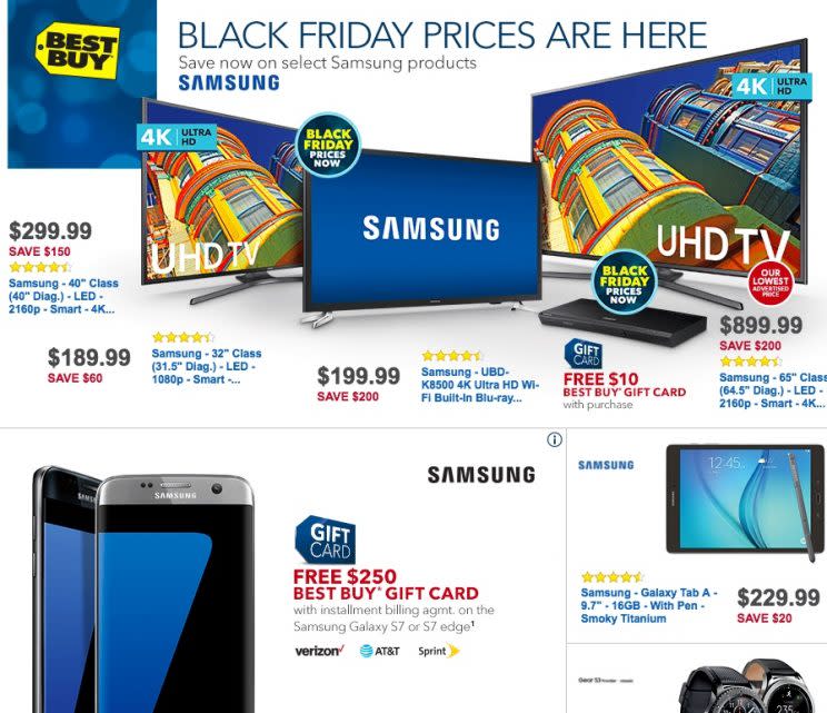 Best Buy's Black Friday ad.