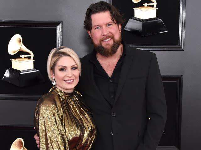 <p>John Shearer/Getty</p> Zach Williams and Crystal Williams attend the 61st Annual GRAMMY Awards in February 2019 in Los Angeles, California