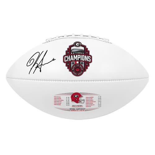 Kirby Smart Authentic College Football Playoff 2022 National Champions Autographed White Panel Football