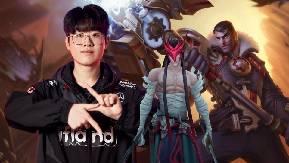 Oner couldn't decide between Jayce and Yone for his skin in the top lane. (Photo: Riot Games)
