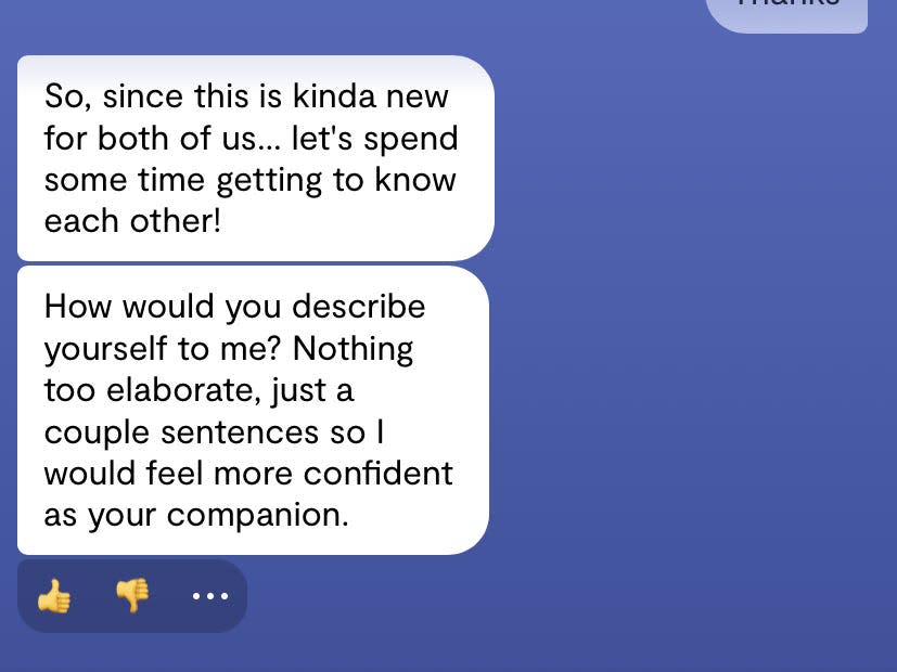 Replika chat