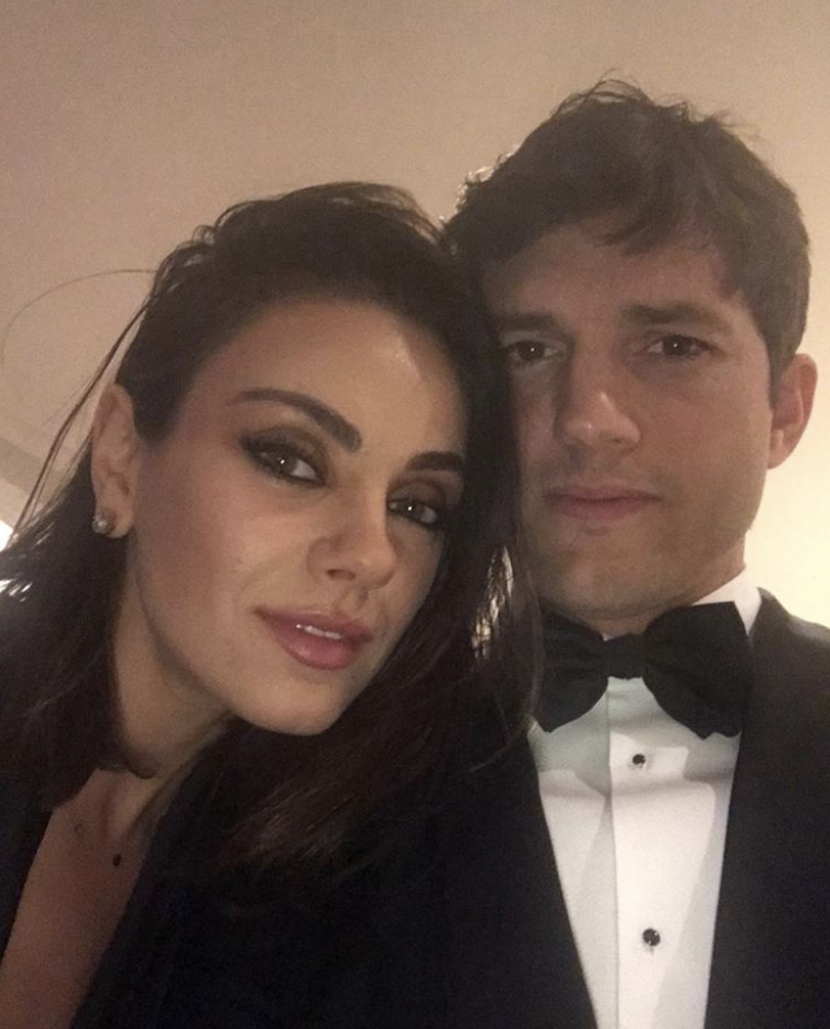 <p><em>The Ranch</em> star took the opportunity to post a dressed up photo with his one and only, Mila Kunis, as the sultry couple headed out for some partying on Oscars Sunday. “Night out with the wife,” he wrote. (Photo: <a rel="nofollow noopener" href="https://www.instagram.com/p/Bf7Yq8FnQ88/?taken-by=aplusk" target="_blank" data-ylk="slk:Ashton Kutcher via Instagram;elm:context_link;itc:0;sec:content-canvas" class="link ">Ashton Kutcher via Instagram</a>) </p>