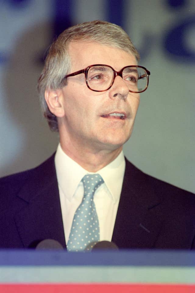 Sir John Major during his time as prime minister in the 1990s