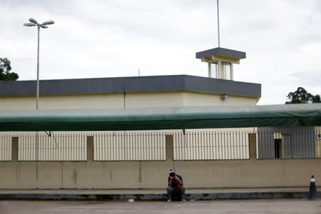 A relative of a prisoner is seen in front of Anisio Jobim prison in Manaus, Brazil, January 3, 2017. REUTERS/Ueslei Marcelino