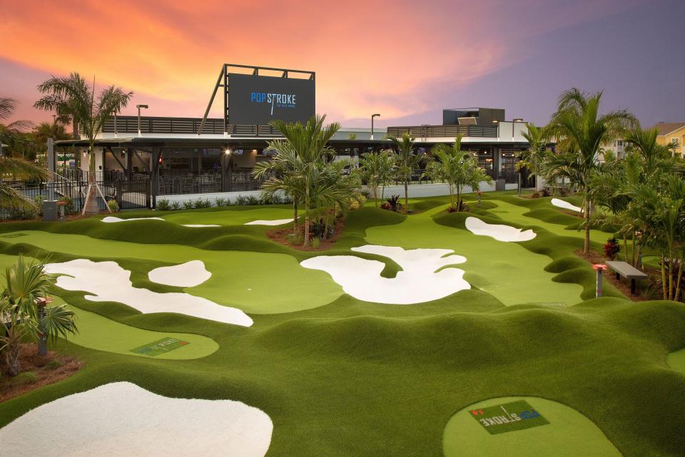 A rendering of PopStroke. The Tiger Woods-created golf and entertainment center is opening in Sarasota by the end of the year.