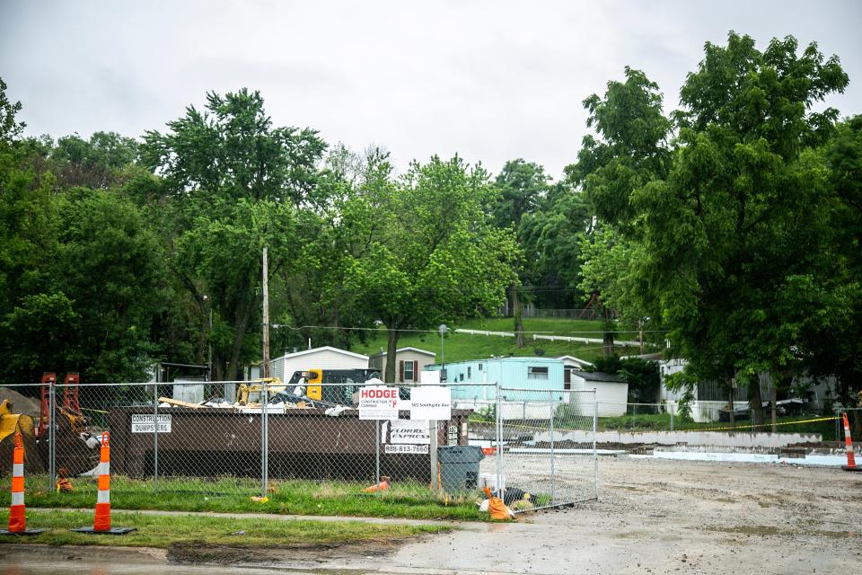 Construction continues at a 36 unit Shelter House building, Tuesday, June 29, 2021, at 501 Southgate Avenue in Iowa City, Iowa.