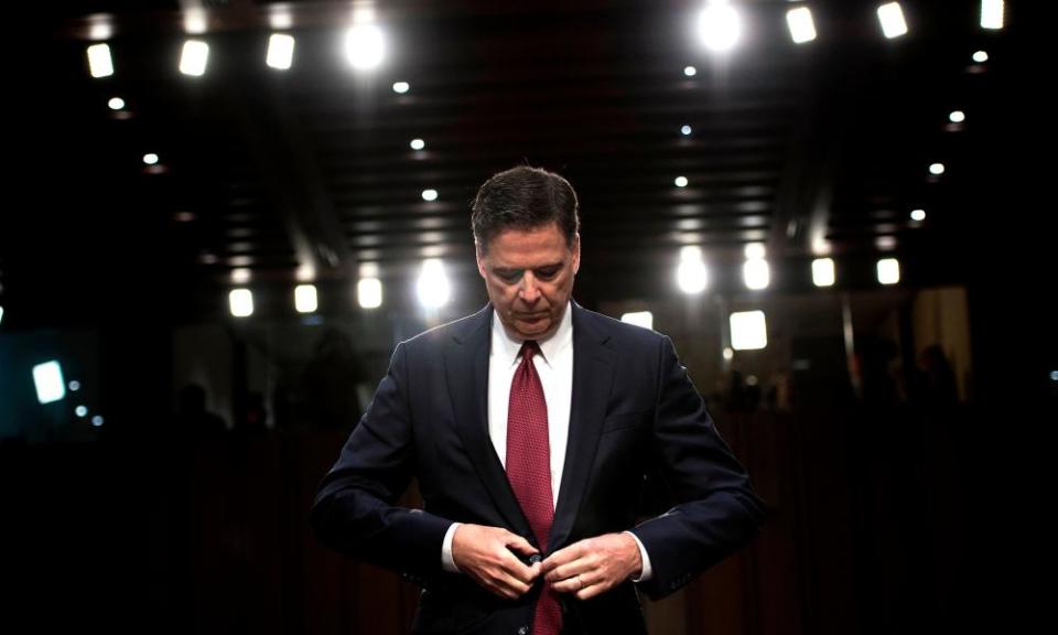 James Comey appears before the Senate intelligence committee, in June 2017.