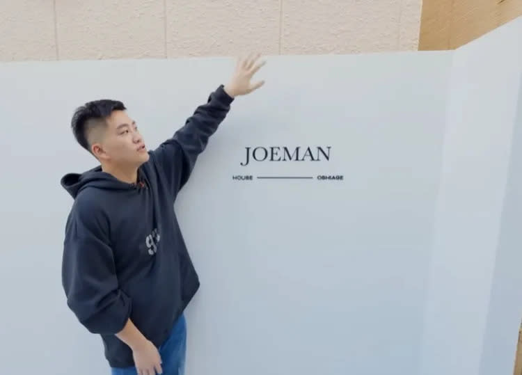 Joeman在押上的家。翻攝翻攝Joeman的YT