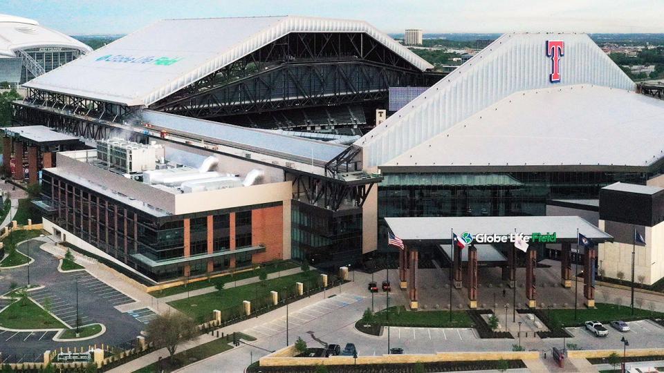 Globe Life Field, pictured here in Arlington, Texas ahead of the new MLB season.