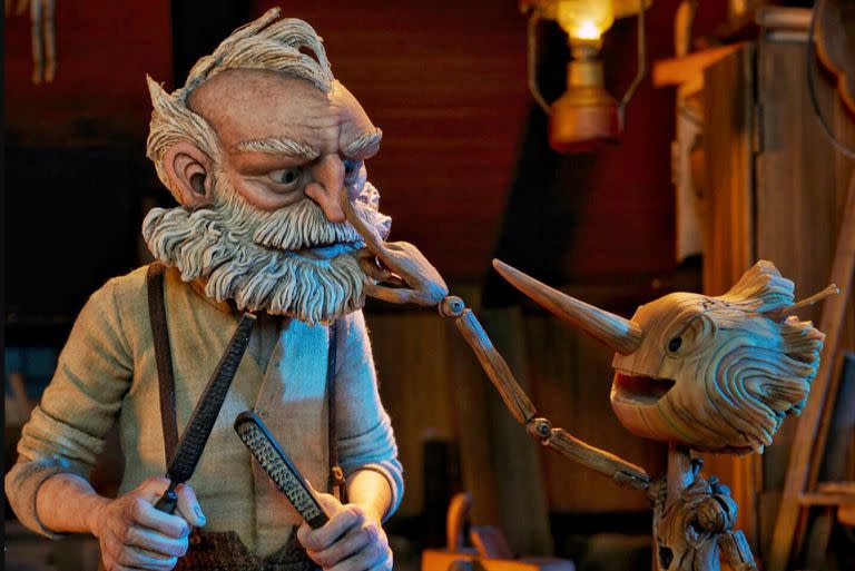 Una imagen de la nueva Pinocho dirigida por Guillermo del Toro que lanzará Netflix en diciembre