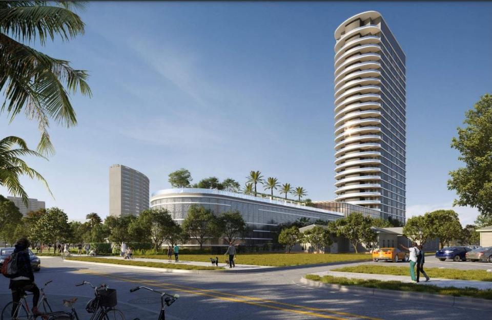 The Related Group is proposing to build a 25-story condominium tower in West Palm Beach's waterfront that is 287 feet high. The location, 4906 N. Flagler Drive, is adjacent to the Northwood Harbor Historic District. The 46-unit building would be called Apogee.