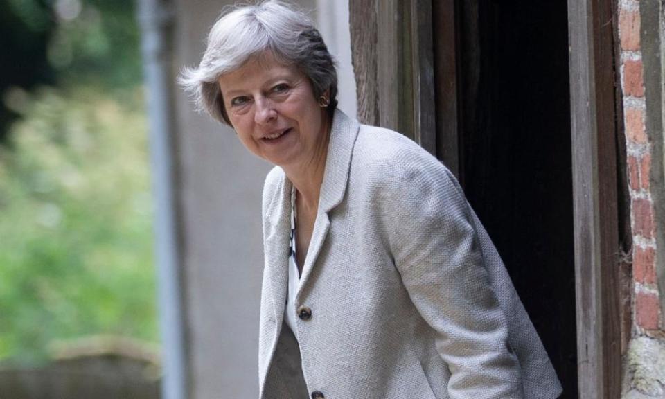 Theresa May attends church in Maidenhead, Berkshire