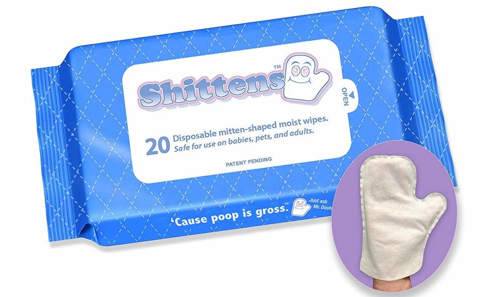 Say hello to Shittens, disposable mitten-shaped moist wipes (Photo: Amazon)