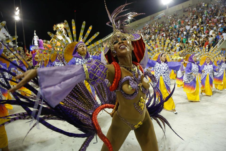 <p>It's carnival time again in Brazil, and the costumes hitting the sambadrone are tinier and more outrageous than ever.</p>