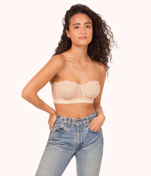 The Little Bra Company Sascha Lace Strapless Bra in Black - Busted Bra Shop