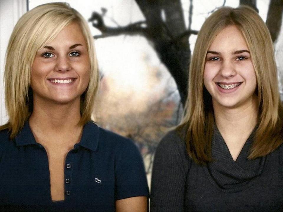 From left, sisters Jessica Uhl, 18, and Kelli Uhl, 13, of Collinsville. They were killed on Nov. 23, 2007, in a crash when Illinois State Police trooper Matt Mitchell lost control of his patrol car while driving 126 mph in heavy after-Thanksgiving Day traffic. He had also been on his cell phone and using his laptop computer in the moments before the crash. Provided/BND