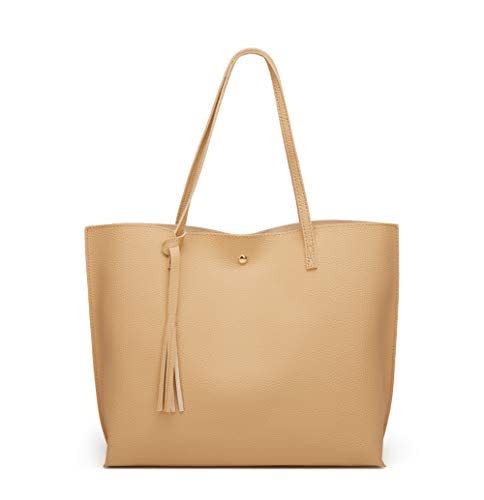 1) Faux Leather Tote Shoulder Bag