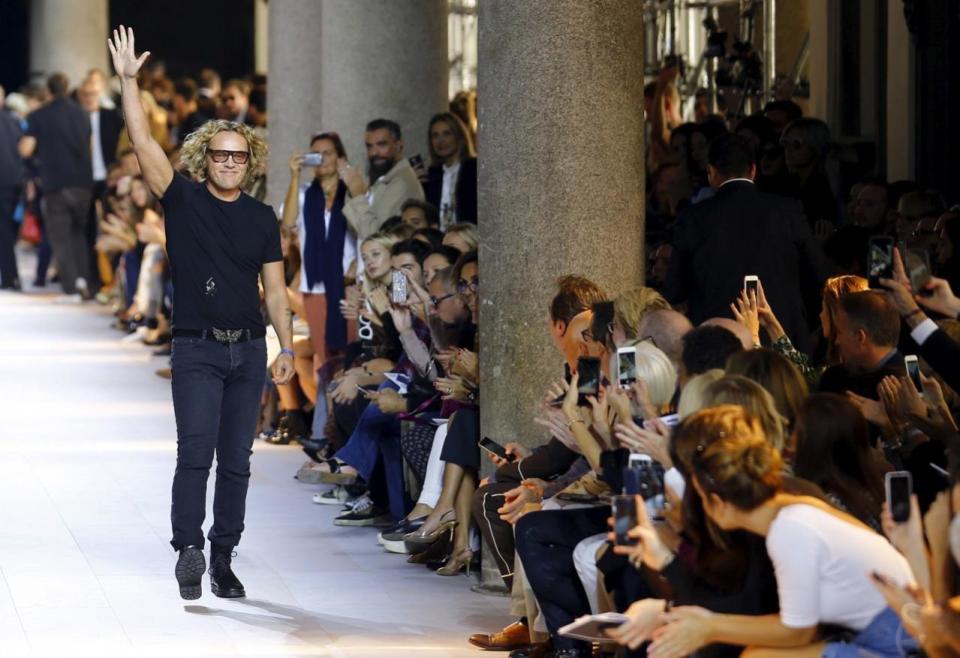 <p>Roberto Cavalli finally retired making the way for Peter Dundas (formerly of Pucci) to take over the creative reins. <a href="https://www.yahoo.com/style/peter-dundas-formerly-of-pucci-showed-his-debut-181135120.html" data-ylk="slk:How did he fare?;outcm:mb_qualified_link;_E:mb_qualified_link;ct:story;" class="link rapid-noclick-resp yahoo-link">How did he fare?</a> Well, he was big on celebrating the “freedom and evolution” of the brand which translated to beautiful flowing gowns, leather pants, intricately embellished high-waisted mom jeans, and a<i>whole</i> lotta animal print — often several different ones mixed in one outfit.</p><p><i>Photo: Getty Images</i></p>