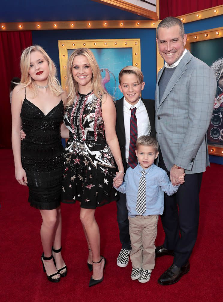 Reese brought her whole family (Ava, Deacon Phillippe, Tennessee Toth, and hubby Jim Toth) to the <em>Sing</em> premiere in December, and she’s attended a few other events through the years. However, this is the first time that mom and daughter walked the carpet as a pair. (Photo: Getty Images)