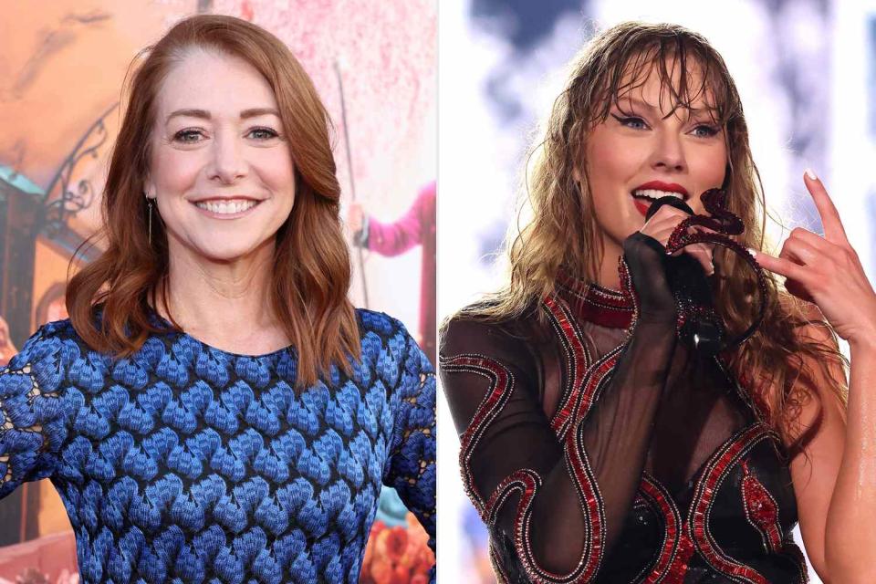 <p>Stewart Cook/Getty, John Shearer/TAS24/Getty</p> Alyson Hannigan; Taylor Swift