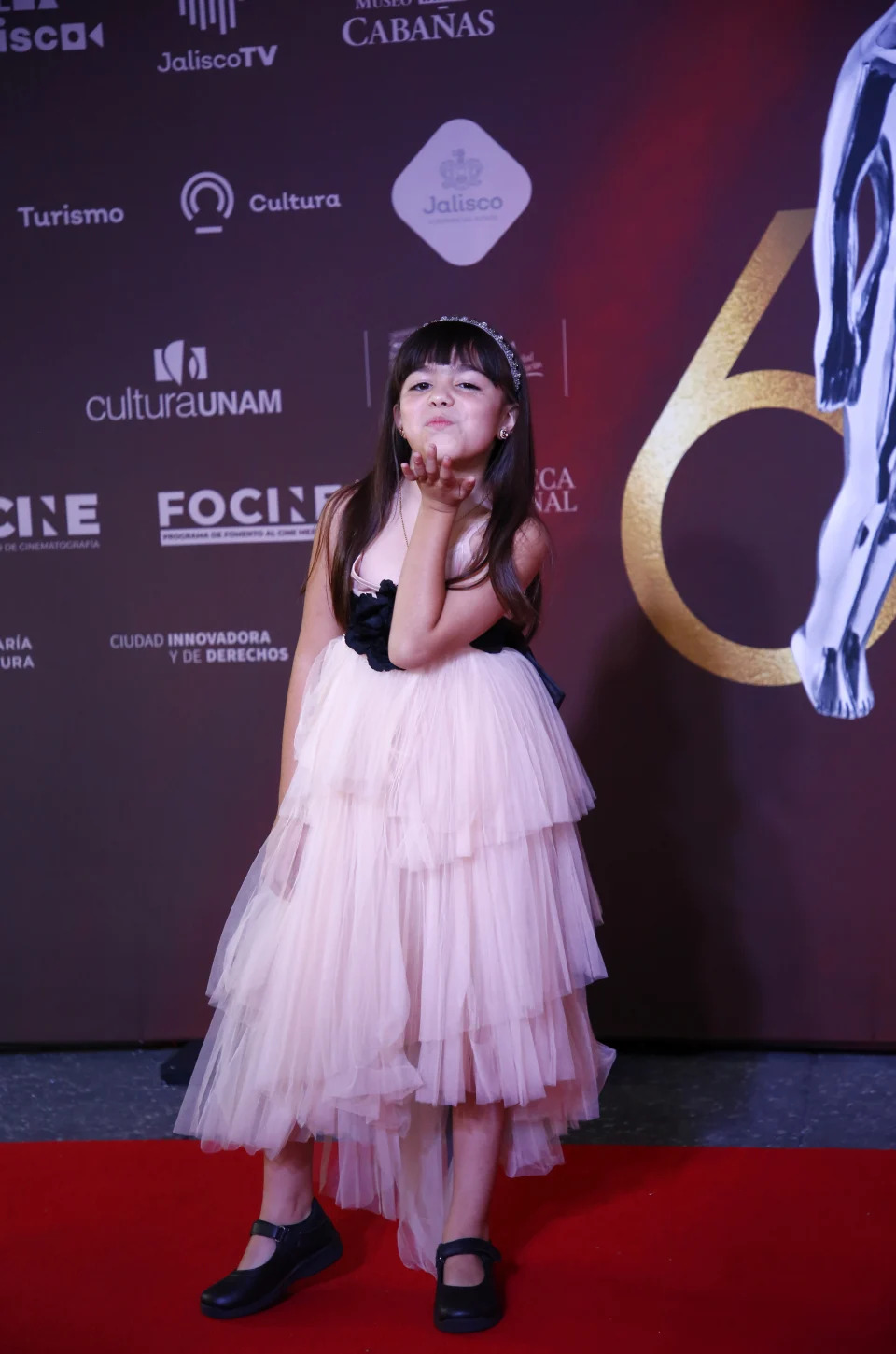 GUADALAJARA, MEXICO - SEPTEMBER 7: Guest poses for photo during a Red Carpet of Ariel Awards 2024 at Teatro Diana on September 7, 2024 in Guadalajara, Mexico. (Photo by Medios y Media/Getty Images)