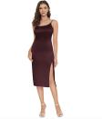 <p>This <span>Romwe Cocktail Midi Dress</span> ($30) makes a slinky number for a girls' night out or a hot date. The side slit amps up the sex appeal.</p>