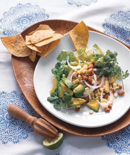 <p>Serve this refreshing salad with tortilla chips for added texture and flavor.<br> <br><strong>Get the recipe:</strong> <a rel="nofollow noopener" href="http://www.realsimple.com/food-recipes/browse-all-recipes/cool-southwestern-salad-00000000000662/index.html" target="_blank" data-ylk="slk:Cool Southwestern Salad With Corn and Avocado;elm:context_link;itc:0;sec:content-canvas" class="link ">Cool Southwestern Salad With Corn and Avocado</a></p>