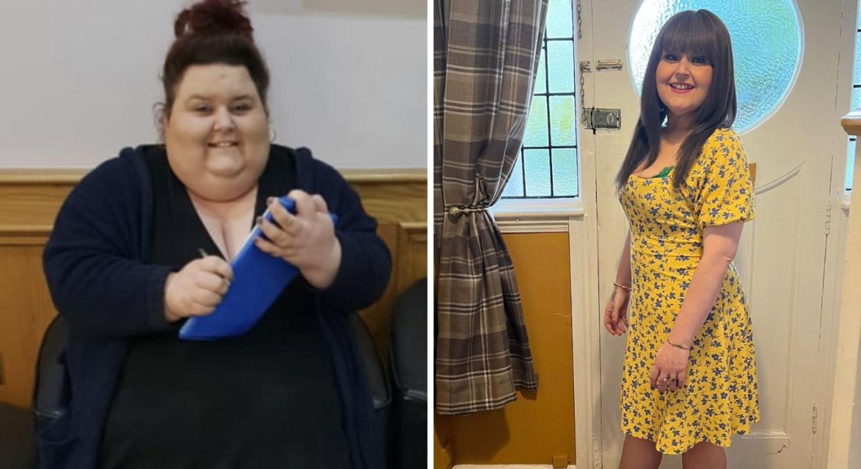 Bethany Woodward credits weight loss surgery with 'saving her life' after uncovering a lump which turned out to be cancer. (Bethany Woodward/SWNS)