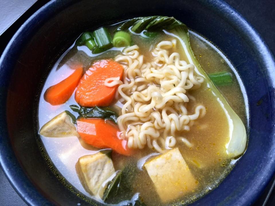 Vegan Ramen Soup With Tofu