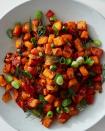 <p>Smoked paprika and <a href="https://www.delish.com/cooking/recipe-ideas/g40459134/dill-recipes/" rel="nofollow noopener" target="_blank" data-ylk="slk:dill;elm:context_link;itc:0;sec:content-canvas" class="link ">dill</a> make these supercharged sweet potatoes a savory breakfast-lover’s dream. Change up the spices—chili powder, perhaps?—depending on what’s in the pantry. This is a pretty powerful breakfast as is, but for extra oomph, add a dollop of Greek <a href="https://www.delish.com/cooking/g548/yogurt-recipes/" rel="nofollow noopener" target="_blank" data-ylk="slk:yogurt;elm:context_link;itc:0;sec:content-canvas" class="link ">yogurt</a> or a <a href="https://www.delish.com/cooking/a22567925/how-to-poach-eggs/" rel="nofollow noopener" target="_blank" data-ylk="slk:poached egg;elm:context_link;itc:0;sec:content-canvas" class="link ">poached egg</a> on top.</p><p>Get the <strong><a href="https://www.delish.com/cooking/recipe-ideas/a39665972/air-fryer-breakfast-potatoes-recipe/" rel="nofollow noopener" target="_blank" data-ylk="slk:Air Fryer Sweet Potato Hash recipe;elm:context_link;itc:0;sec:content-canvas" class="link ">Air Fryer Sweet Potato Hash recipe</a></strong>.</p>