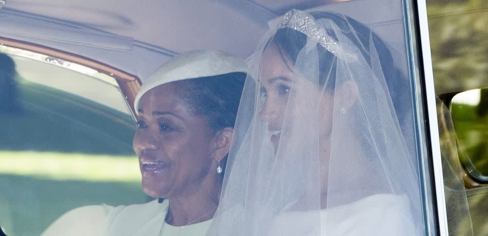 Meghan, Duchess of Sussex, and her mother, Doria Ragland, heading to the Duchess' wedding on May 19