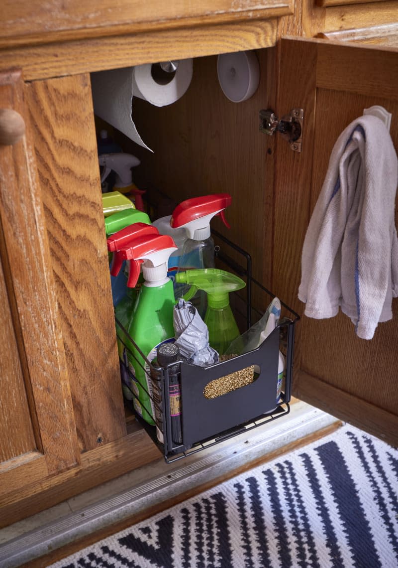 Under cabinet organizer.