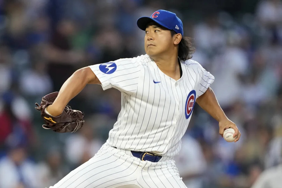 The free-agent addition of starting pitcher Shota Imanaga has been a massive success for the Cubs so far. (AP Photo/Charles Rex Arbogast)