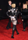 <p>Madonna’s custom Givenchy haute couture look might have been fairly flash from the front, but it was the other side that had onlookers gasping. The singer left almost her entire bottom on display, with just – what looked like – an elasticised band supporting her cheeks. <em>[Photo: Getty]</em> </p>
