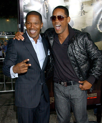 Jamie Foxx and Will Smith at the Westwood Premiere of Universal Pictures' The Kingdom