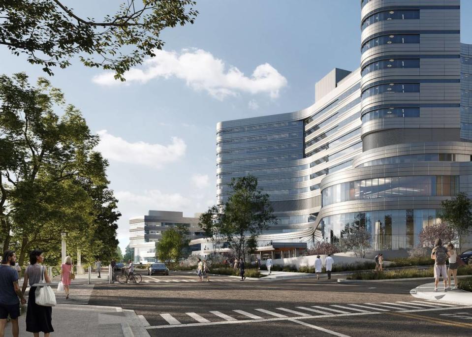 Atrium Health’s latest addition to its flagship campus in midtown will feature a helipad and a modern emergency department, according to the news release. Courtesy of Atrium Health