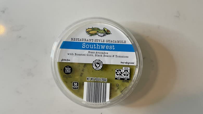 Container of guacamole 