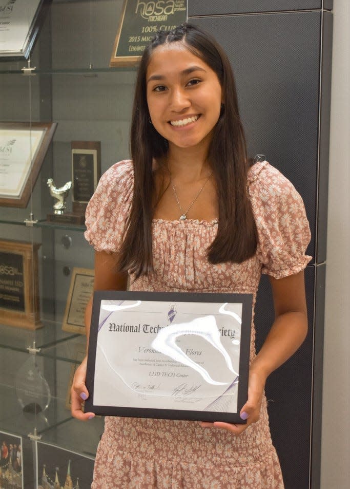 Veronica Flores, Madison High School junior and health care careers student at the Lenawee Intermediate School District's Tech Center, was one of 82 high school junior and seniors to be inducted into the LISD's chapter of the National Technical Honor Society April 6.