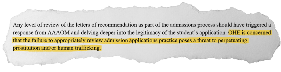 The Minnesota Office of Higher Education ordered the American Academy of Acupuncture and Oriental Medicine to sell itself or close, but lacked authority to prosecute.