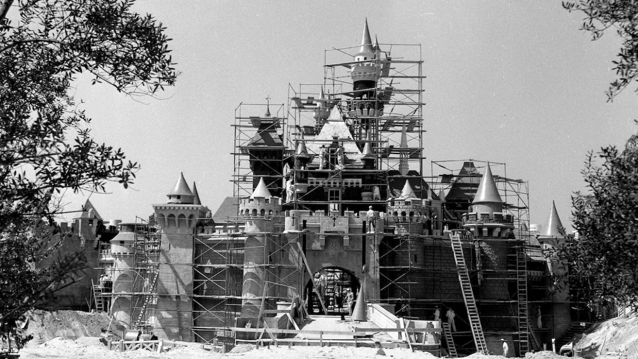  Disneyland castle construction 