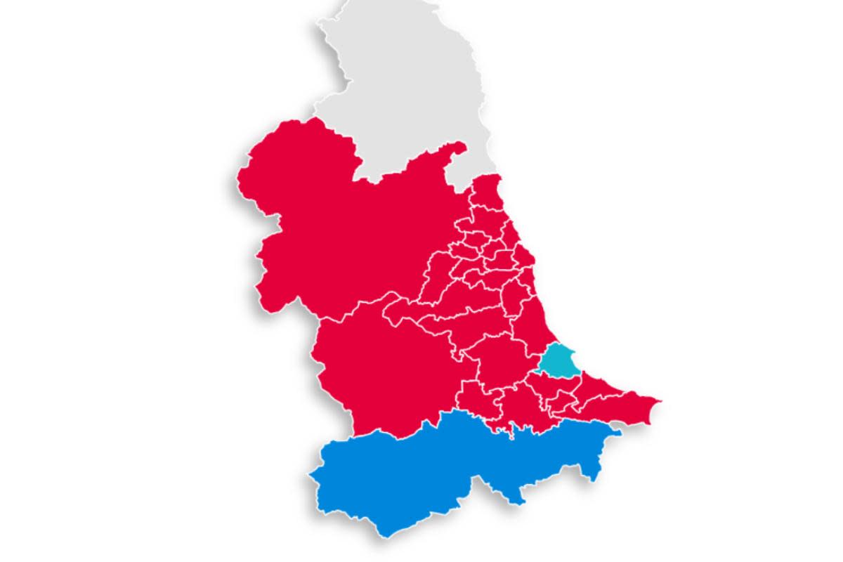 What the exit poll predicts will happen in the North East. <i>(Image: NORTHERN ECHO)</i>