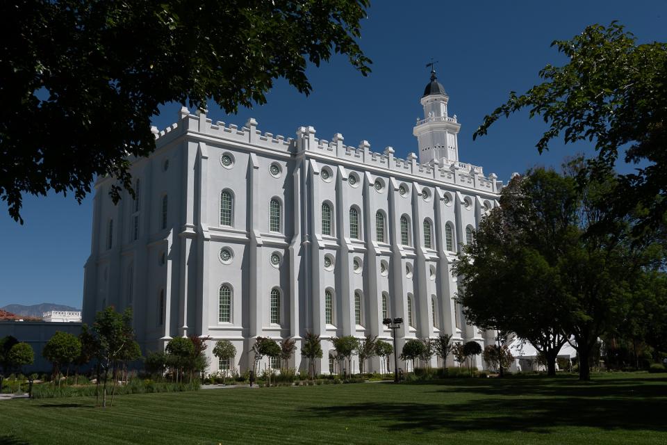 The south side of the St. George, Utah, temple of the Church of Jesus Christ of Latter-day Saints is shown Wednesday, September 6, 2023. | Nick Adams, for the Deseret News